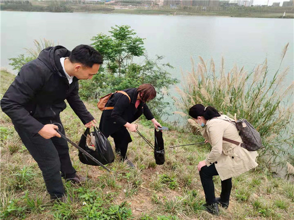 参加活动的党员在清理河道垃圾.jpg 参加活动的党员在清理河道垃圾.jpg